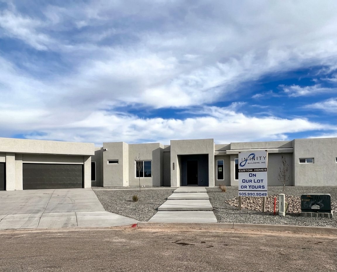 Completed Infinity Builders custom home in Albuquerque